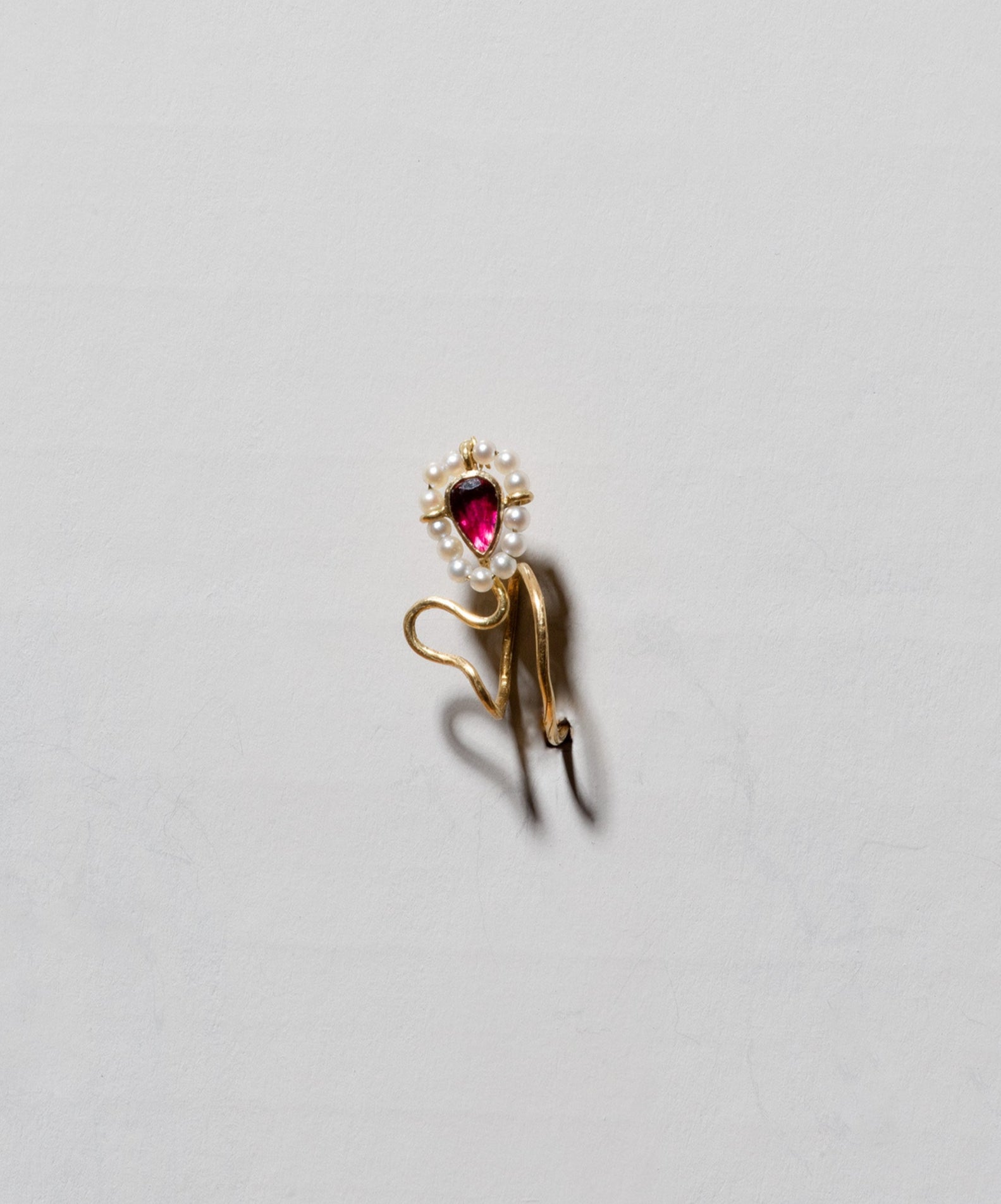 BIG IRIS RUBY EARRING