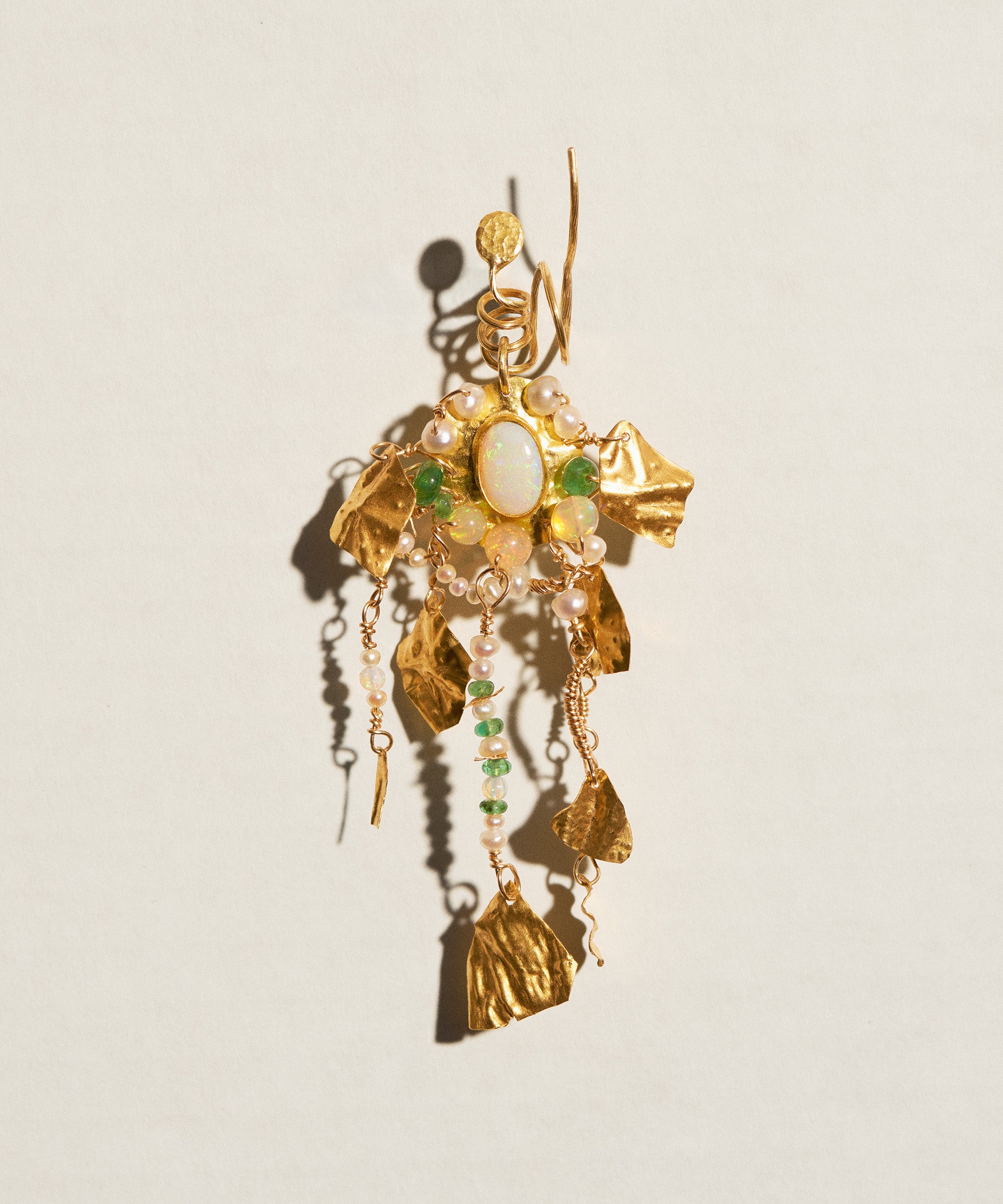 BIG NARCISSUS OPAL EARRING