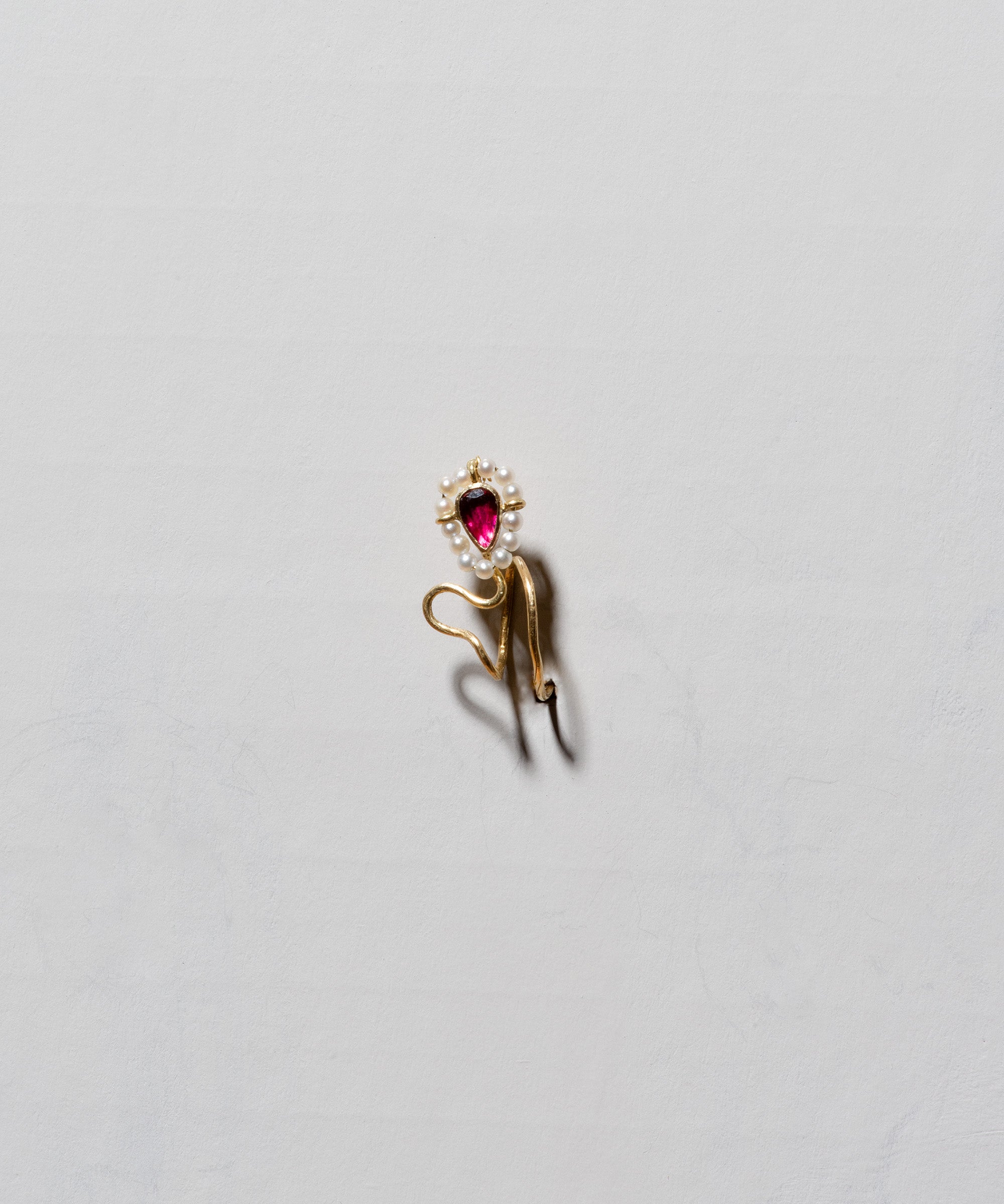 BIG IRIS RUBY EARRING